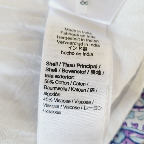 J. Crew Dress M Purple Blue Paisley Tiered Sleeveless A-Line Maxi Sundress - Picture 7 of 11